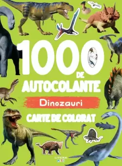 1000 de autocolante. Dinozauri. Carte de colorat