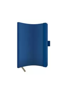 Agenda nedatata A5 Castelli, coperta flexibila Nebraska bleumarin, elastic bleumarin, dictando ivory