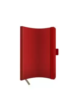 Agenda nedatata A5 Castelli, coperta flexibila Nebraska rosu, elastic rosu, dictando ivory