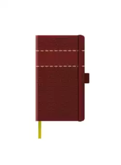 Agenda nedatata A5 Castelli, coperta rigida  bordo/auriu, elastic bordo, dictando ivory