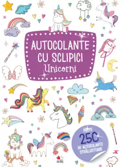 Autocolante cu sclipici. Unicorni