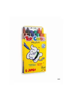 Carioci Toy Color Jumbo, 6 bucati