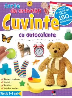 Carte de activitati cu autocolante. Cuvinte