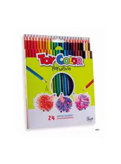 Creioane colorate Toy Color, 24 bucati