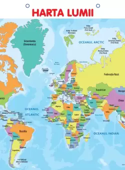 Descopera! Harta lumii (planse educationale)