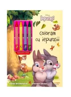 Disney Iepurasi. Coloram cu iepurasii (contine 4 creioane cerate)