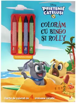 Disney. Prietenii catelusi. Coloram cu Bingo si Rolly (contine 4 creioane cerate)