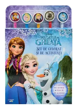 Disney. Regatul de gheata. Set de colorat si de activitati (contine 5 creioane si 5 radiere)