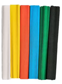 Hartie creponata 6 culori, 200x25 cm