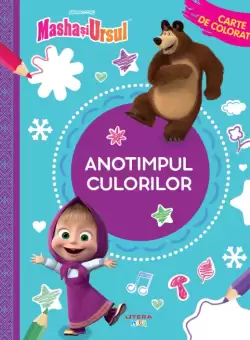 Masha si Ursul. Anotimpul culorilor. Carte de colorat