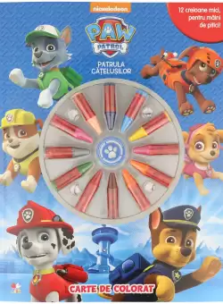 Patrula Catelusilor. Carte de colorat (contine 12 creioane cerate)