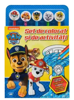 Patrula Catelusilor. Set de colorat si de activitati (contine 5 creioane si 5 radiere)