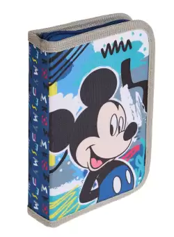 Penar 1 fermoar &amp; 2 flaps 19.5x13x3.5cm Mickey