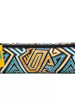 Penar etui 1 fermoar rotund 21x7x7 cm gimnaziu Geometric