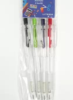 Pixuri cu mecanism 4 buc/set asortate