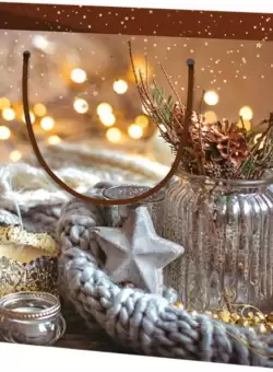 Punga cadou medie. Aranjament de Craciun