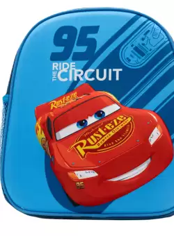 Rucsac gradinita cu 2 buzunare 30x26x10 cm Cars 3D