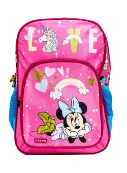 Rucsac primar 1 compartiment si buzunar 38x27x12 cm Minnie