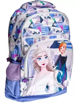 Rucsac primar 2 compartimente, 1 buzunar frontal 45x31x14 cm Frozen