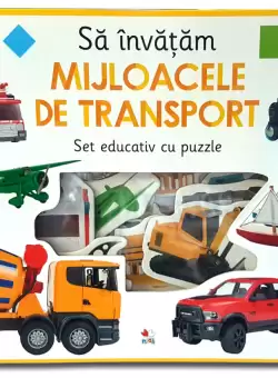 Sa invatam mijloacele de transport. Set educativ cu puzzle