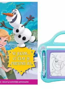 Set carte Regatul de gheata. Ne jucam cu Olaf si prietenii lui + jucarie (Frozen Small Magnetic Scribbler)