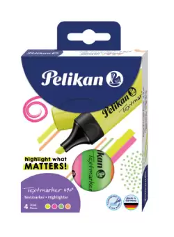 Textmarker 490, set 4 culori, cutie carton